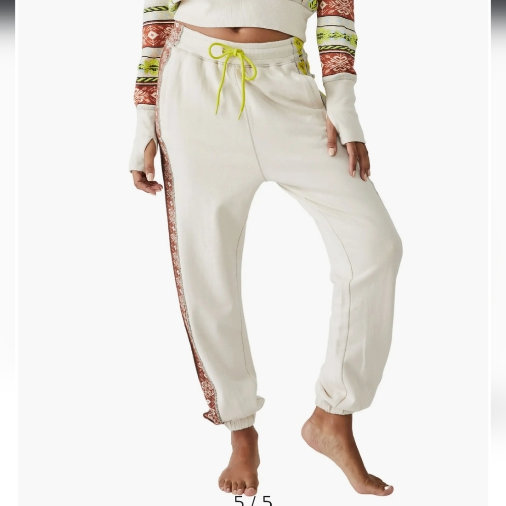 FP Movement, Winter Frost Sweatpants in ivory, size xs